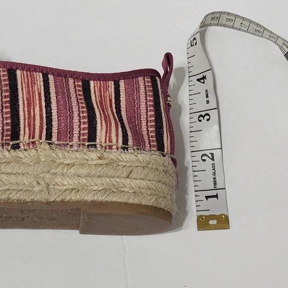 SAM Edelman Pink Black Pattern Cabrera Fabric Espadrille Women's US 8.5M - Picture 9 of 9